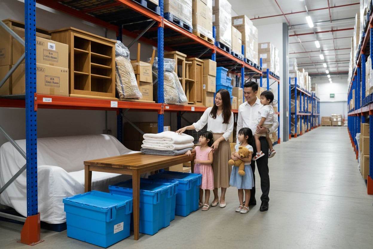 Household items should be stored in a warehouse to double the size of the house